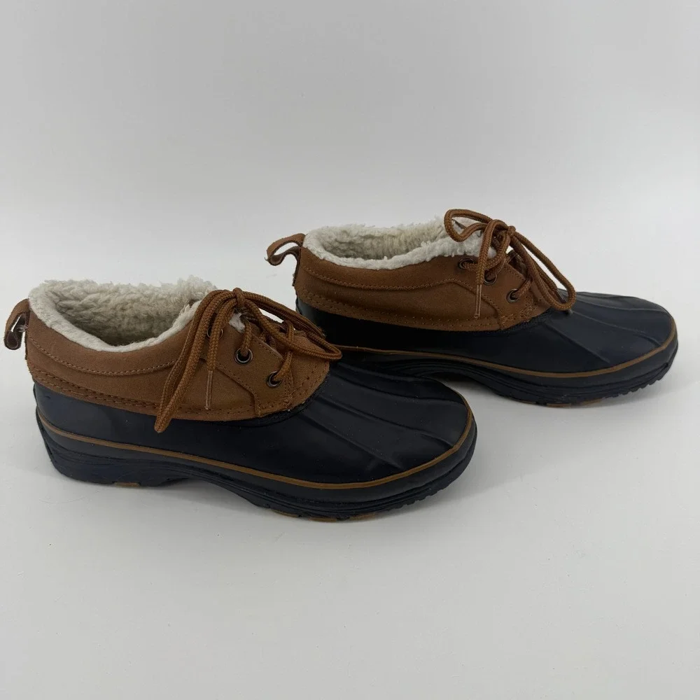 G.H. Bass Hail I Duck Shoes Women's W9 Brown Tan Shearling Lined Water-Resistant